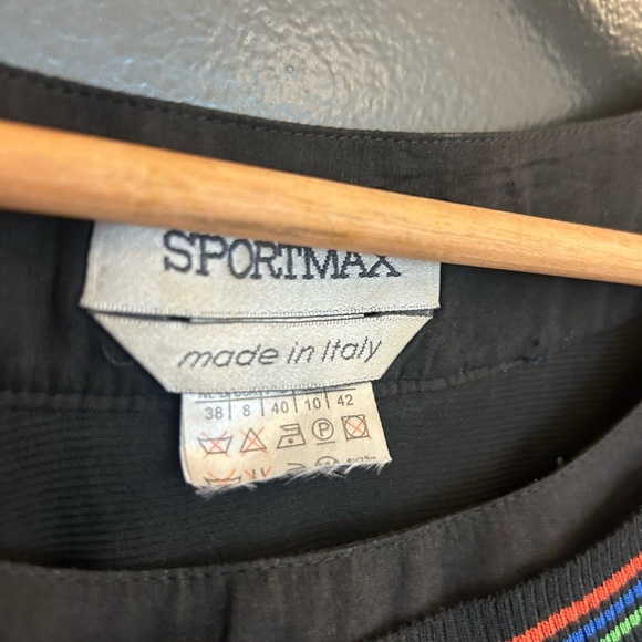 Sportmax Max Mara sz EVC 8 vintage sheer dress with black mini lined interior - Picture 8 of 16